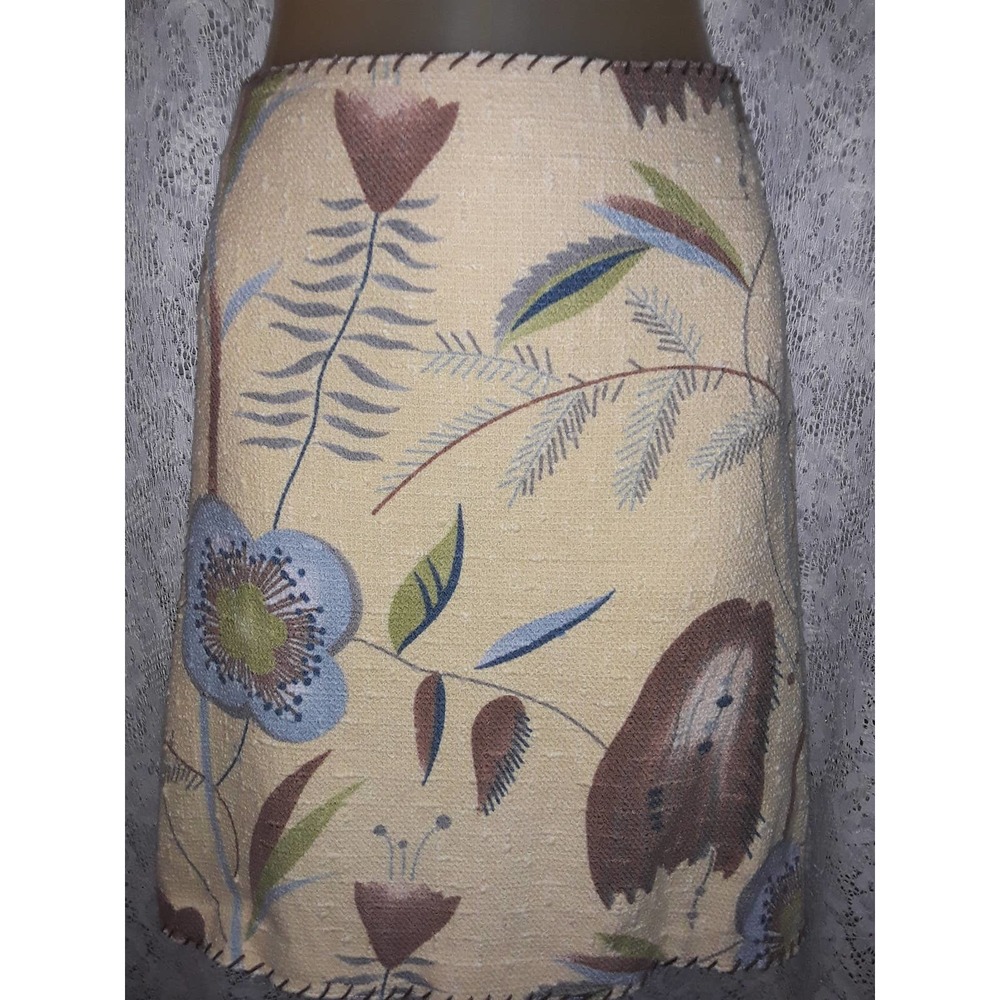 Moschino Italy 42 IT Vtg  Spa Baumwolle  Spa Floral Mini Skirt